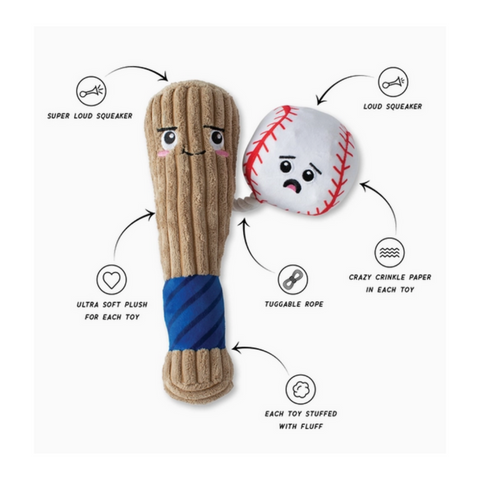 Batter Up Plush Dog Toy - infocard