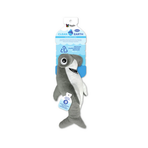 Clean Earth Hammerhead Shark Plush Dog Toy