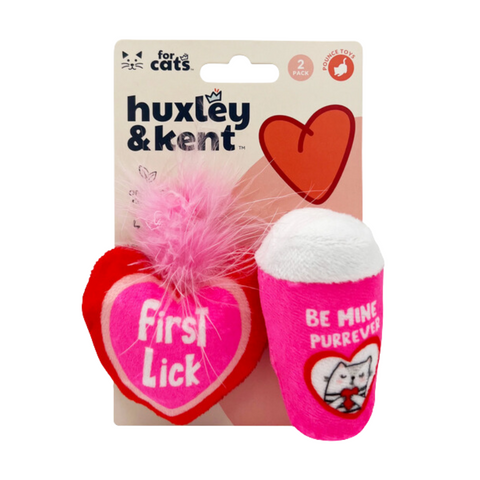 First Lick and Coffee Plush Valentines for Cats