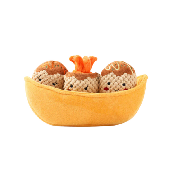 Foodie Takoyaki Plush Dog Toy