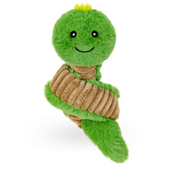 Knotted Earthworm Plush Dog Toy - green