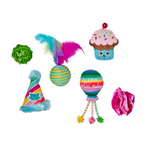 Happy Purrthday Cat Toy Gift Pack