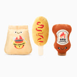 BBQ Trio Plush Dog Toy Set