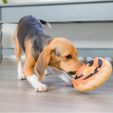 Pumpkin Donut Plush Dog Toy