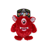 Spunkster Monsters Plush Dog Toy - Red