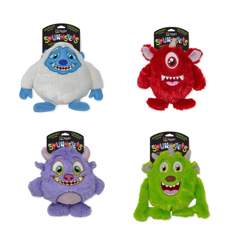 Spunkster Monsters Plush Dog Toy Set