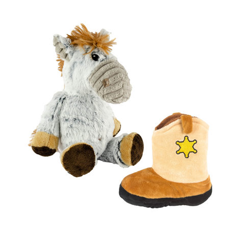 Western Hoedown Plush Dog Toy 2pk